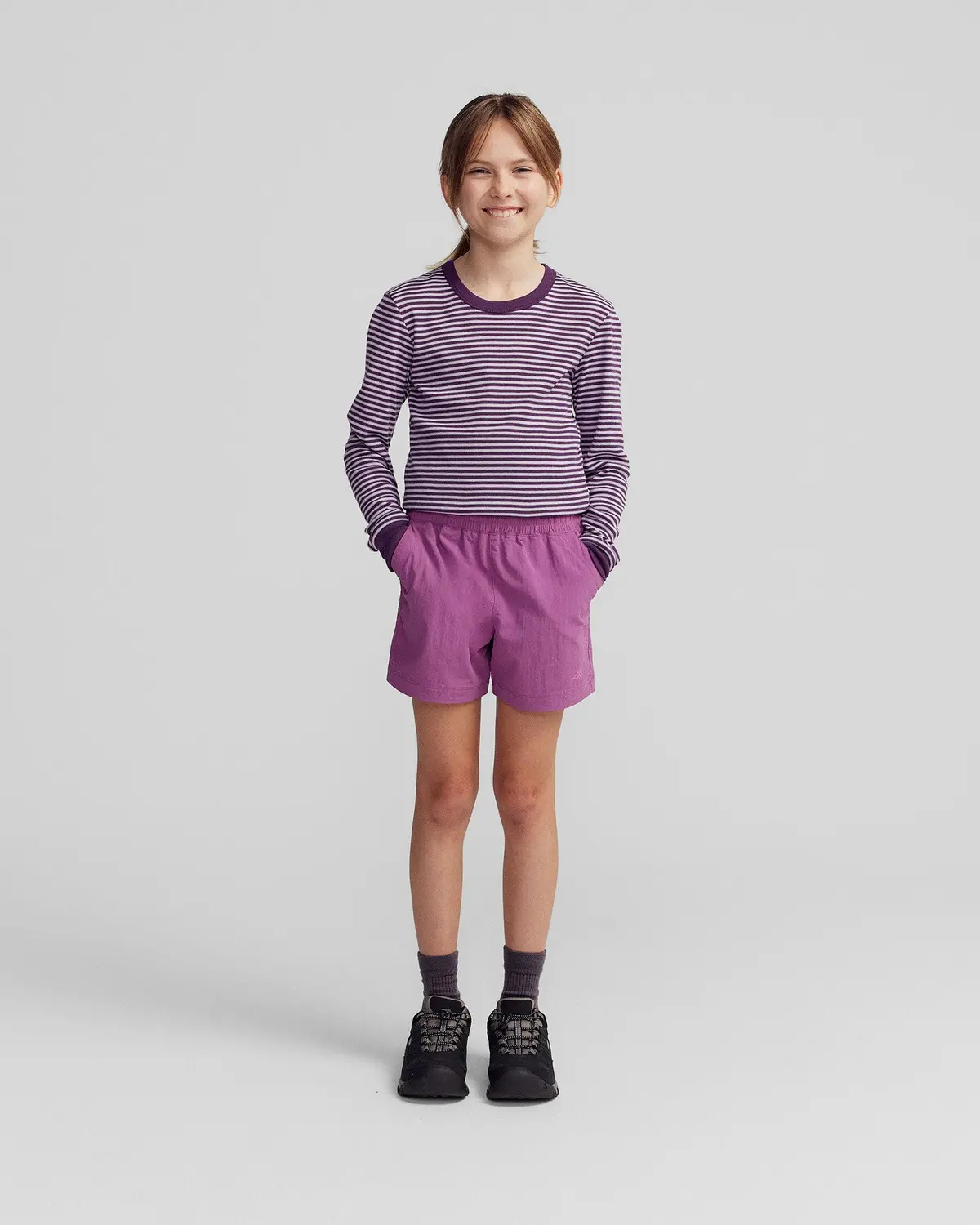 Kids’ Evry-Day Shorts  -  Washed Berry 2