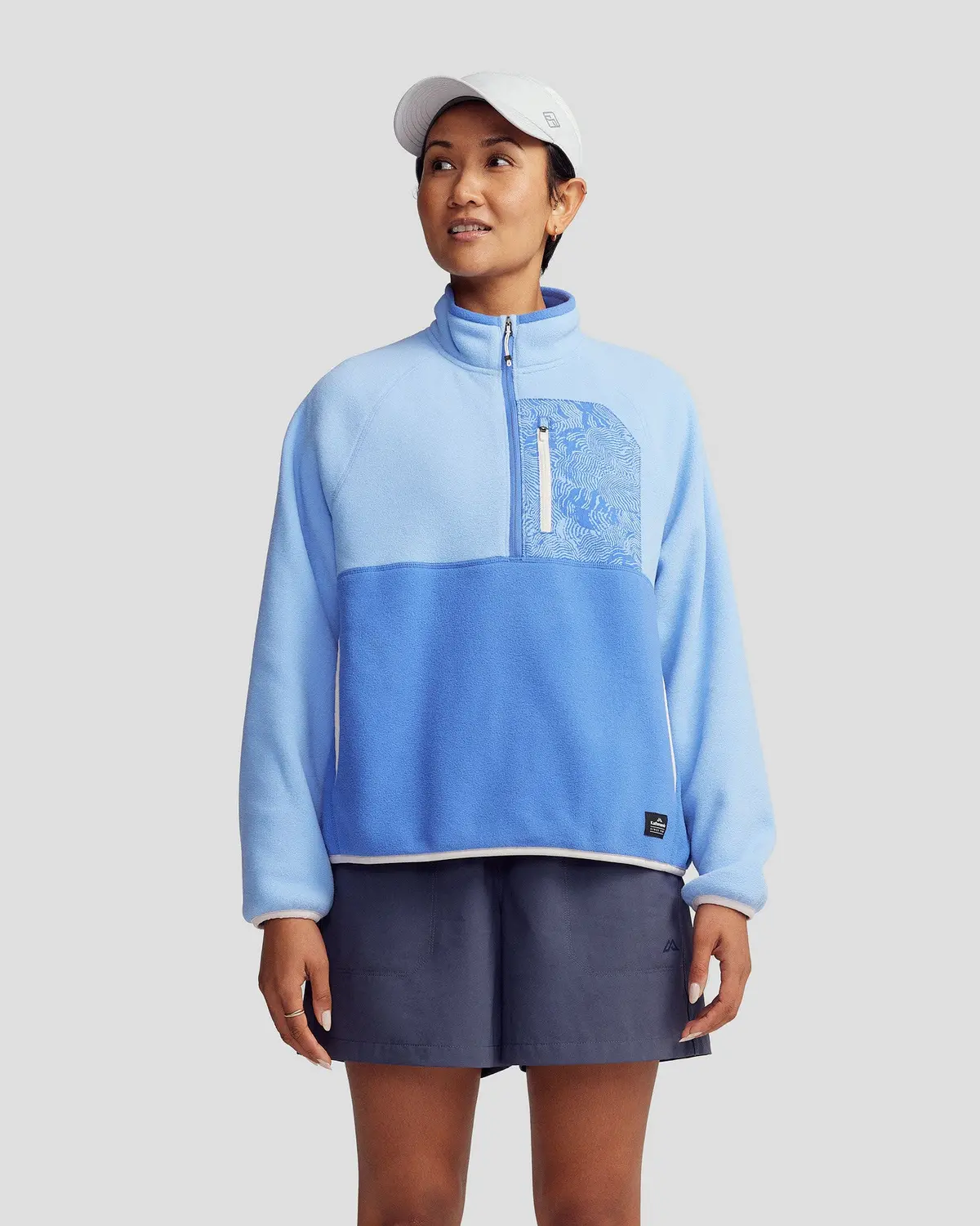 Women’S Trailhead Fleece Lightweight Pullover  -  Peri/Dark Peri 1