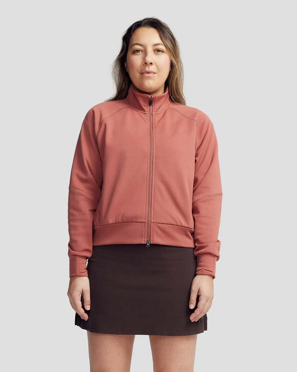 Women’S Anytime Bomber Jacket  -  Dark Clay 1