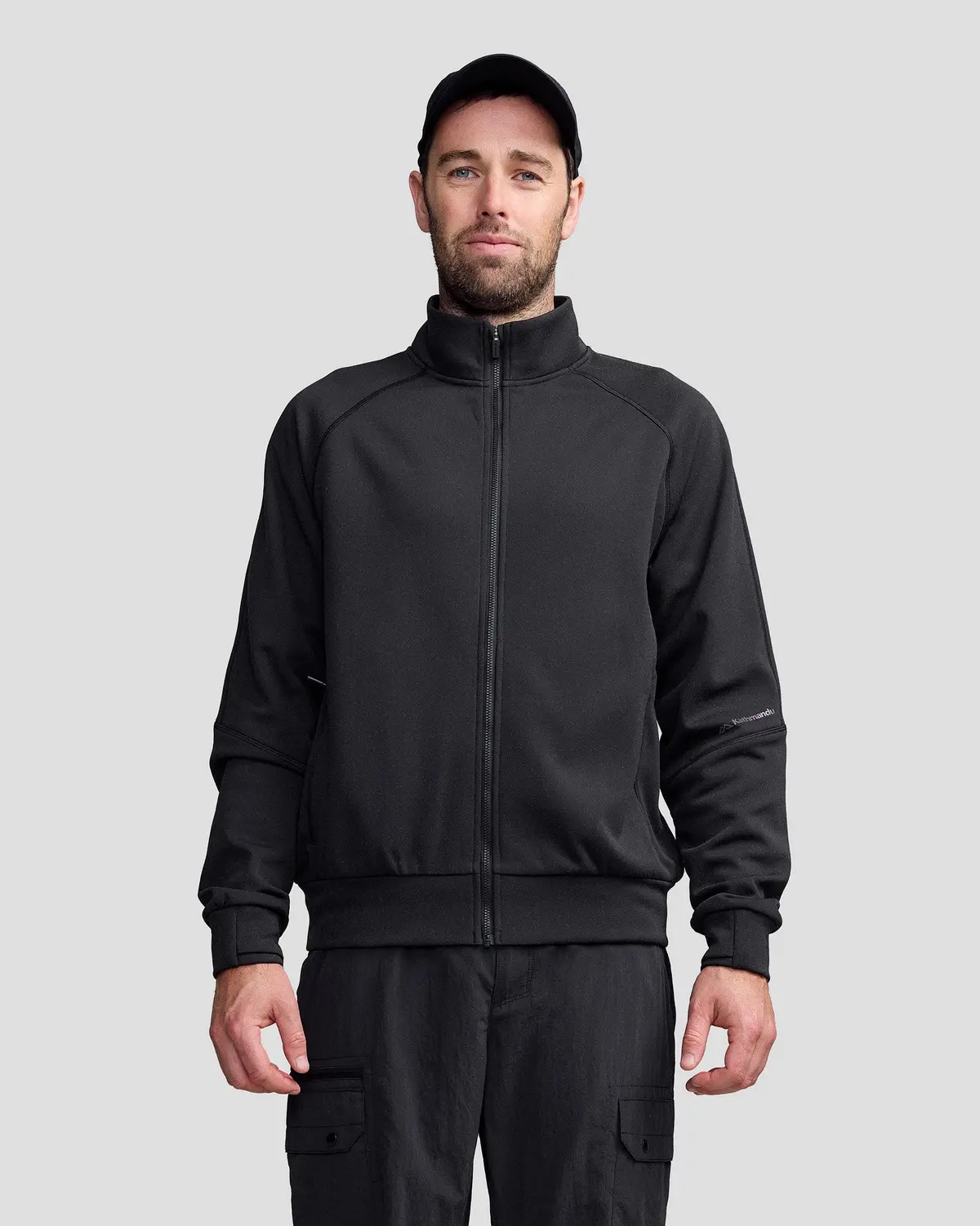 Men’S Anytime Knit Bomber Jacket -  Black Stingray 1