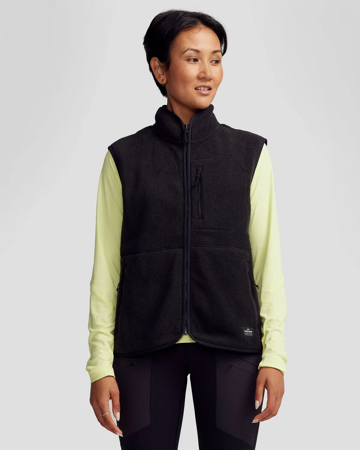 Women’S Trailhead Fleece Vest - Black Stingray 1