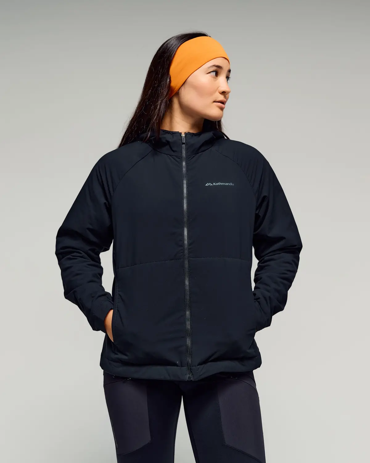 Women's Anytime Lt Insulated Hooded Jacket -  Black Stingray 1