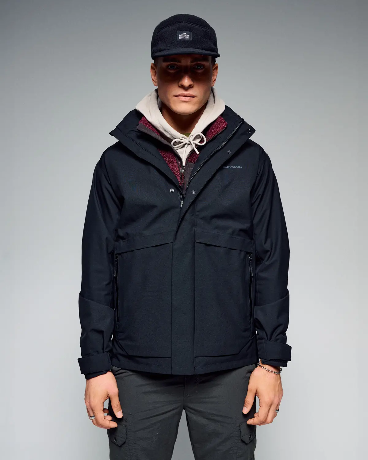 Men's Citytrek 2L Rain Jacket - Black Stingray 1