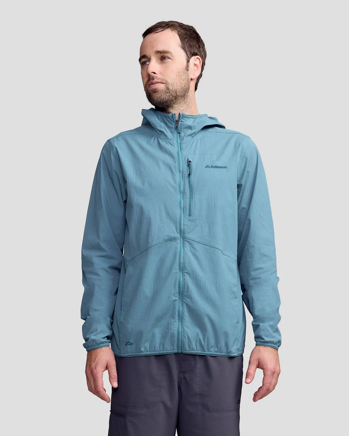 Men’S Trailhead Windbreaker - Washed Blue 1