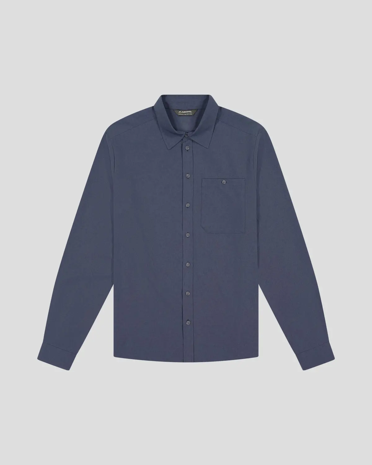 Men’S Flight Stretch Long Sleeve Shirt -  Mid Navy 1