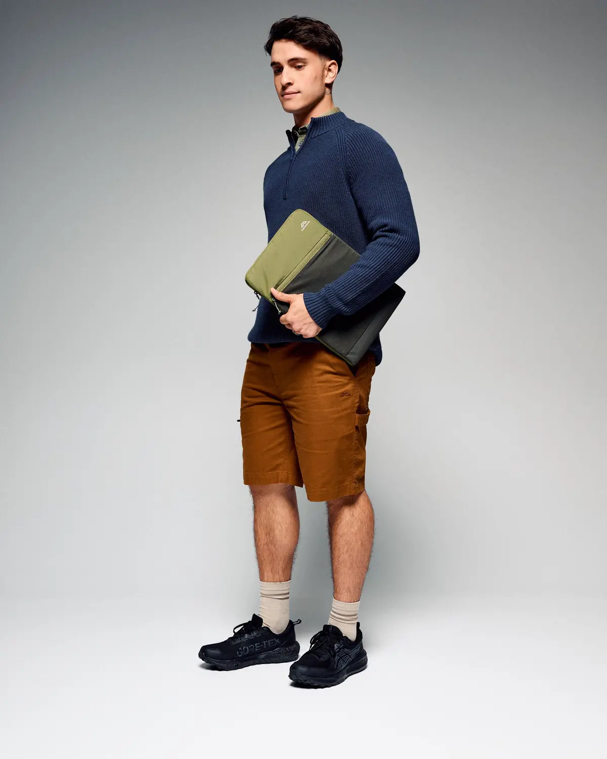 Men’S Weekend Cotton Shorts  -  Bark 1