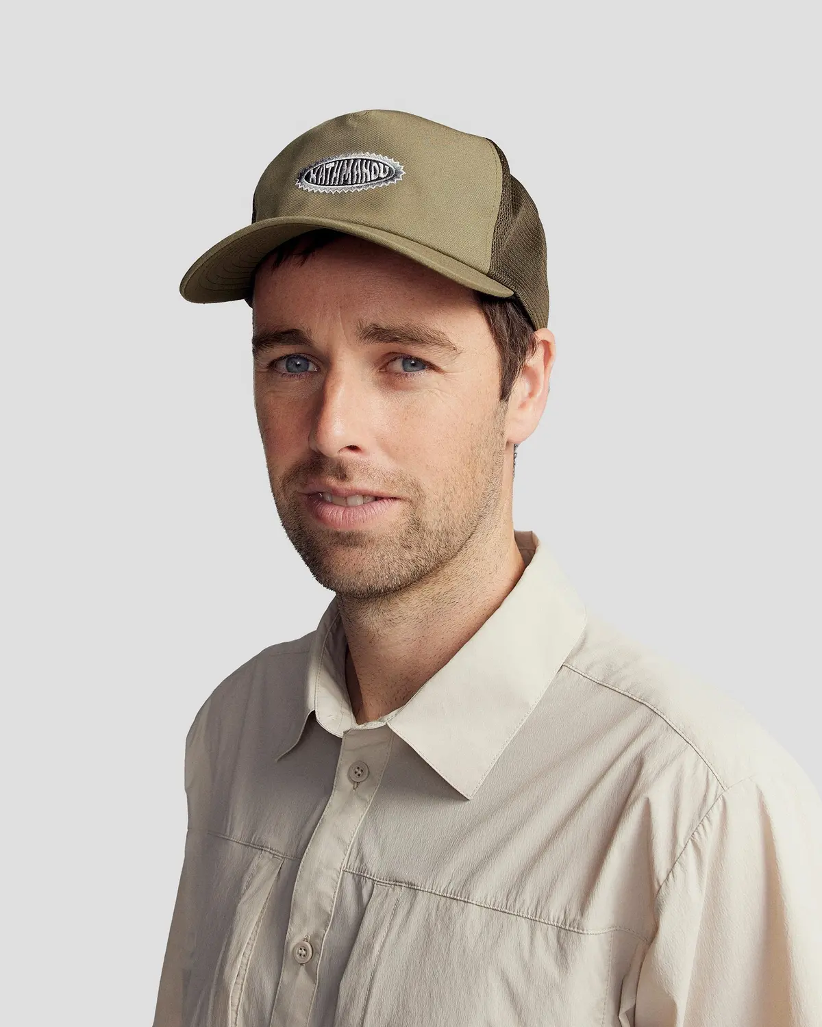 Embroidered Trucker Cap  -  Dark Olive Green 1