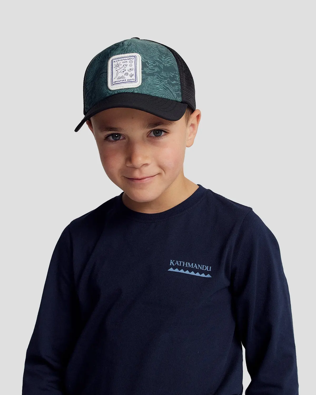 Kids’ Trucker Cap - Forest Nature Lines Print 1