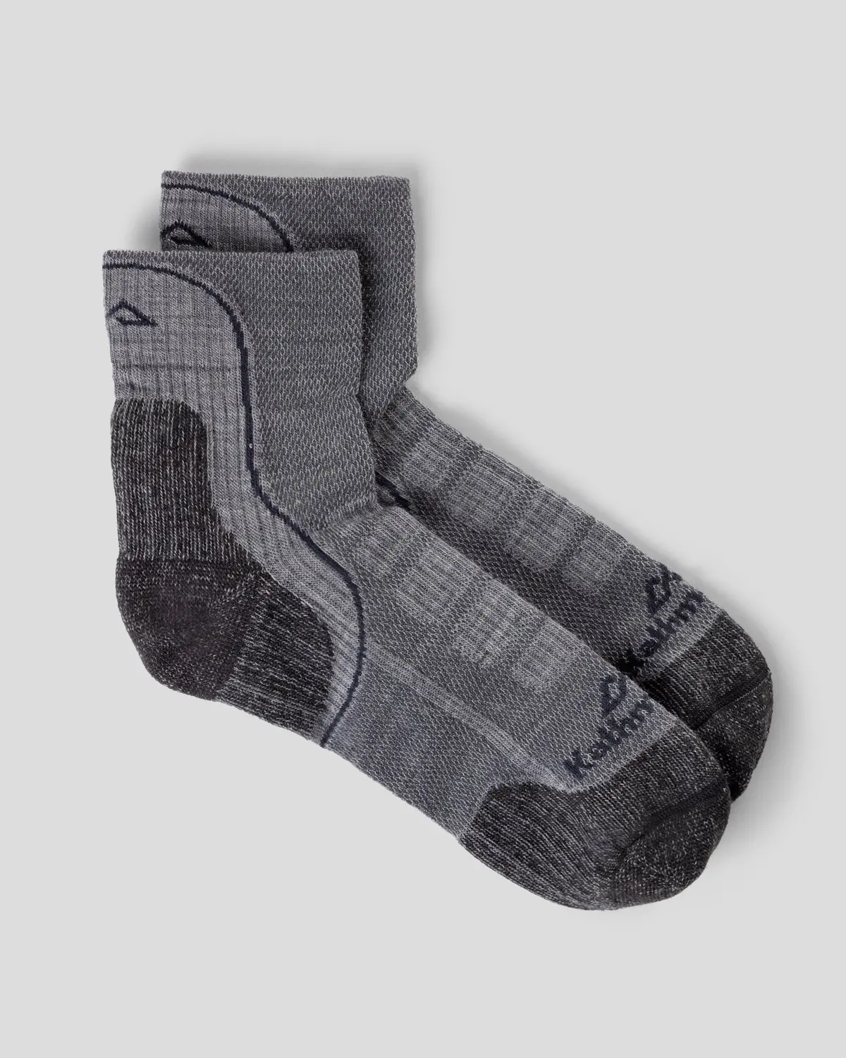 Ridge Wool Blend ¼ Crew Sock - Grey Marle 1