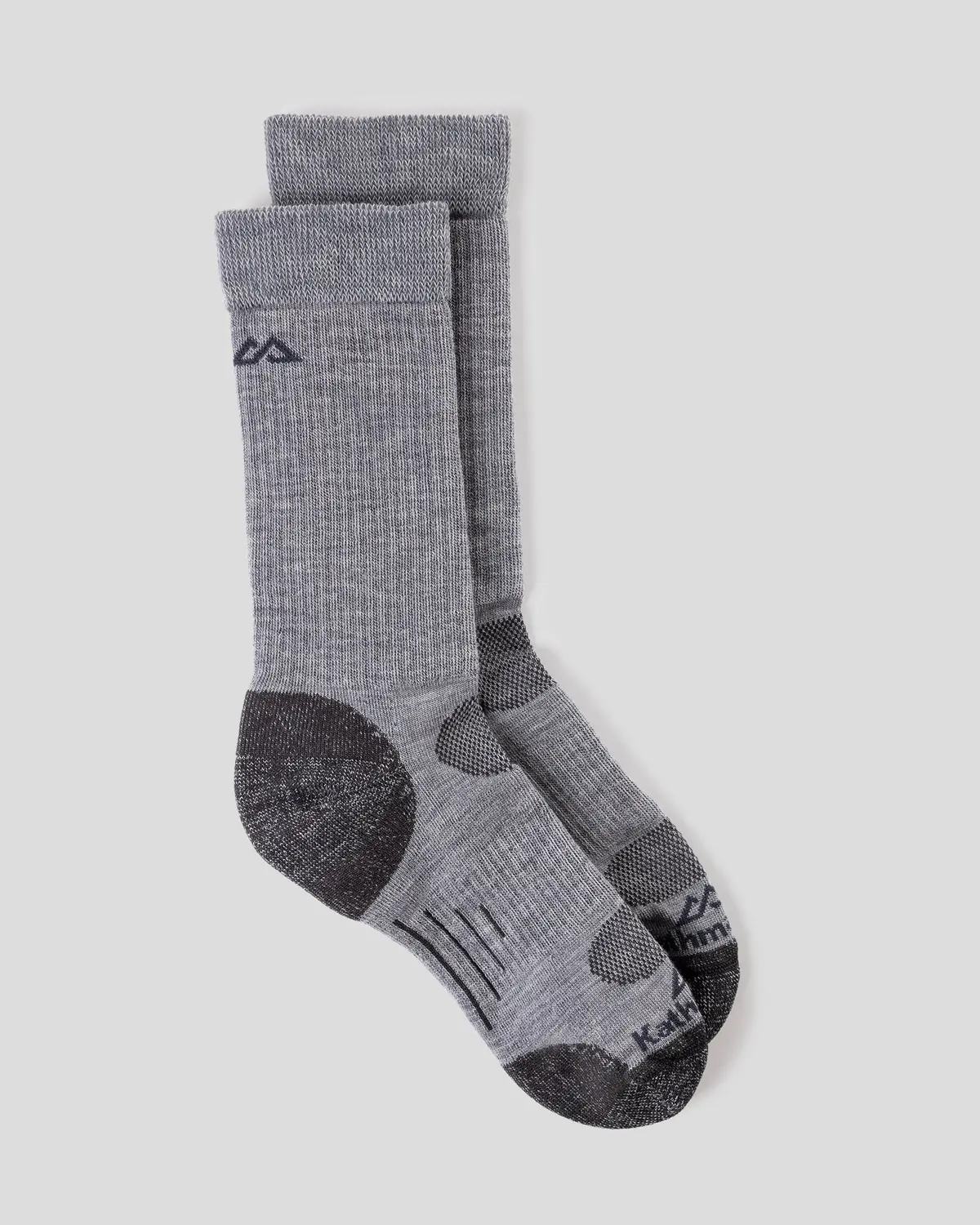 Ridge Wool Blend Mid Calf Sock - Grey Marle 1