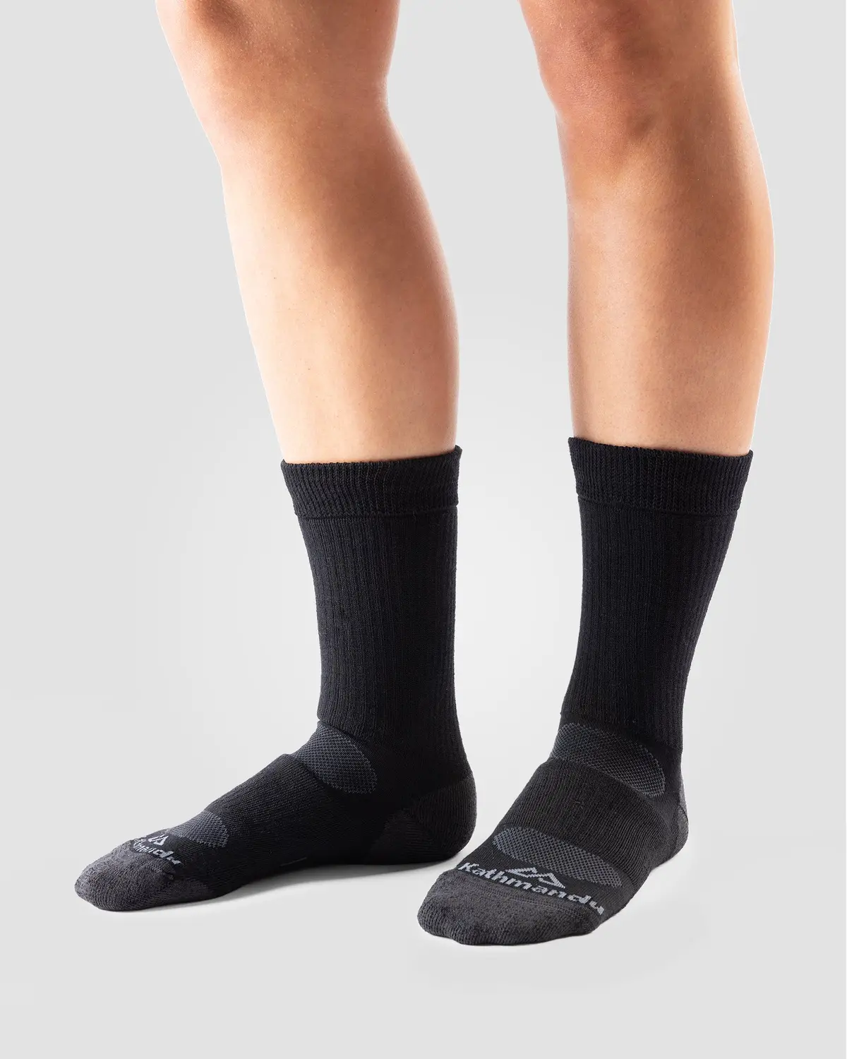 Ridge Wool Blend Mid Calf Sock - Black Stingray 2