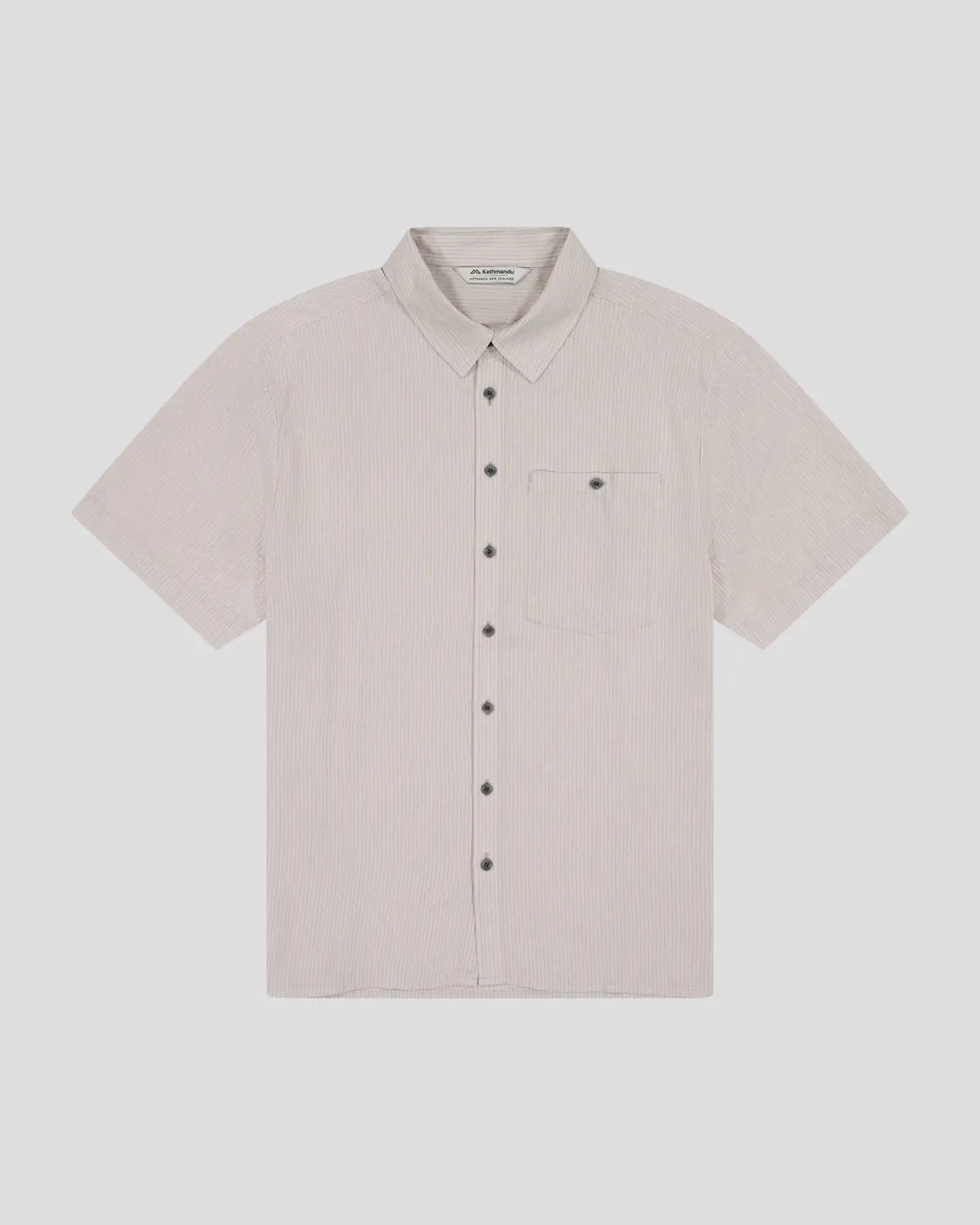 Men’S Weekend Natural Short Sleeve Shirt -  Light Hike Stripe 1
