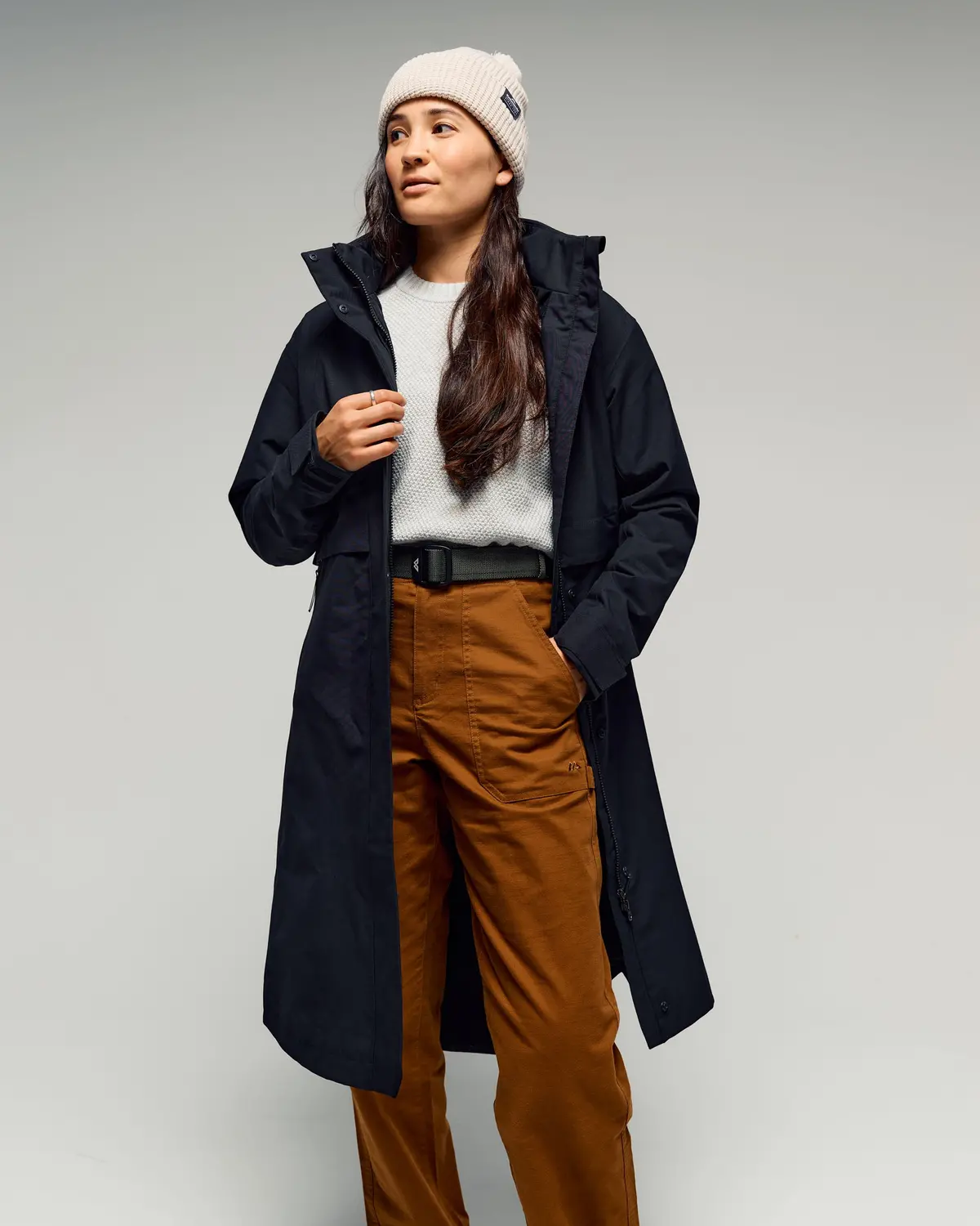 Women's Citytrek 2L Rain Long Parka -  Black Stingray 1