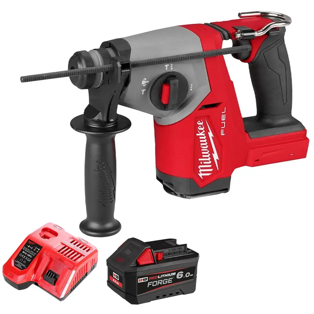 Milwaukee M18fhac16-0 18V Fuel Brushless Sds-Plus Hammer Drill With 1 X 6.0Ah Battery & Charger 1