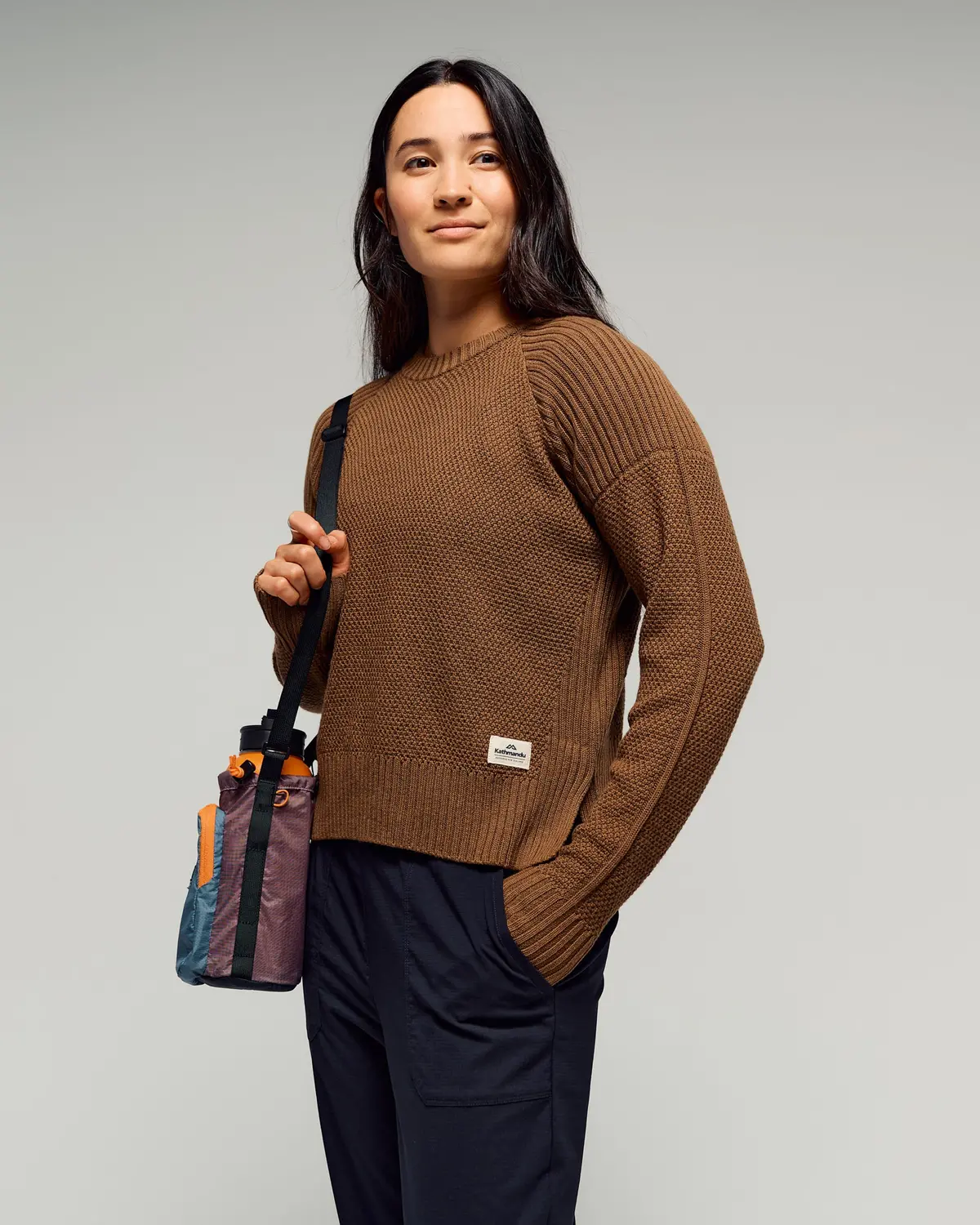 Women's Retreat Merino Blend Crew Pullover -  Jute 1
