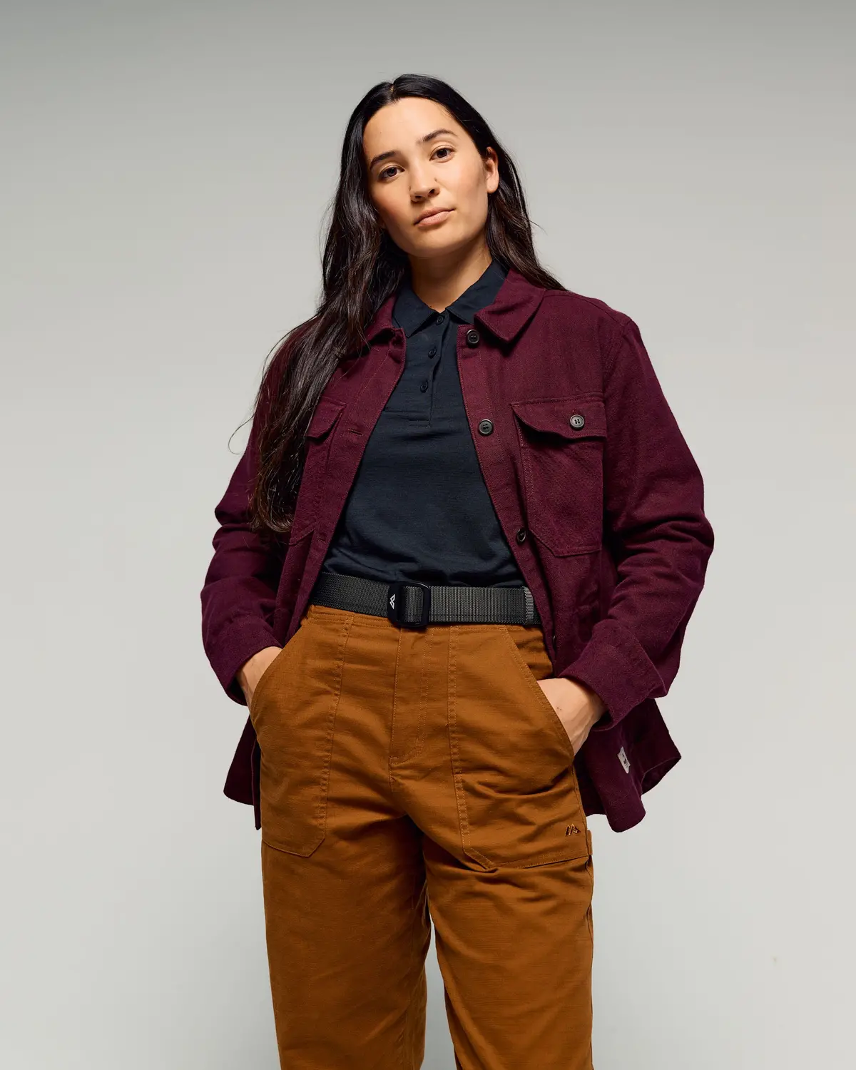 Women's Retreat Huntly Long Sleeve Overshirt -  Mulberry 1