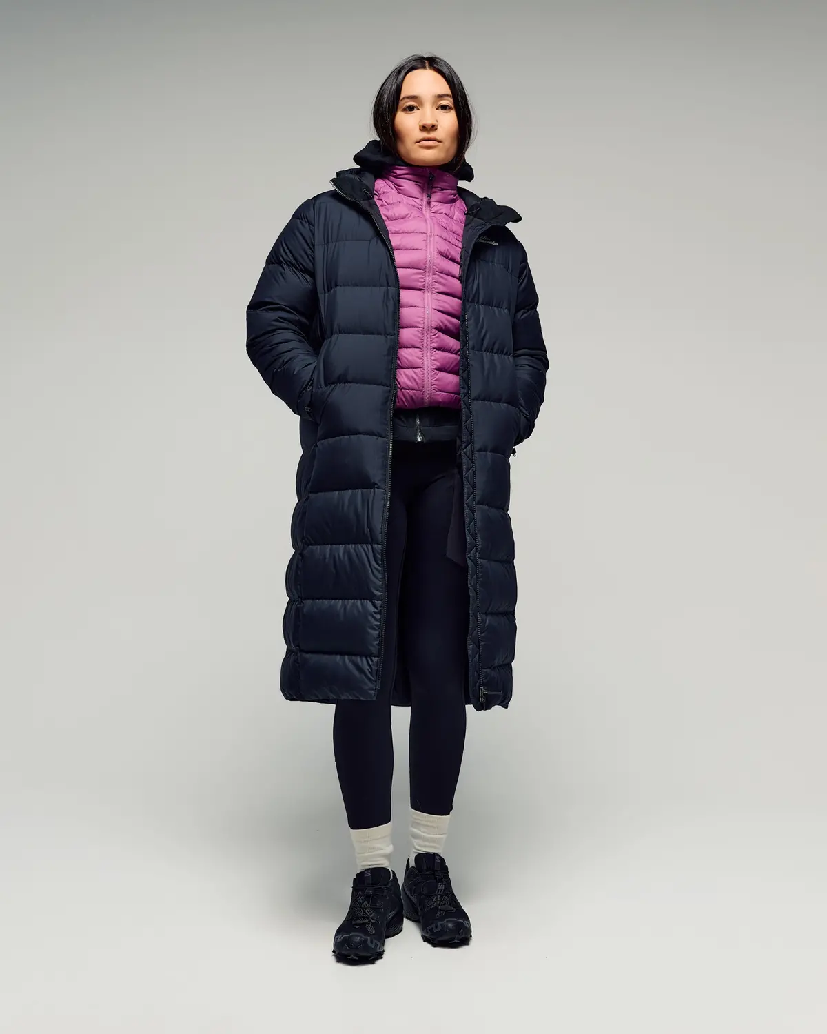 Women's Epiq Down Hooded Long Parka V2 - Black/Black 1