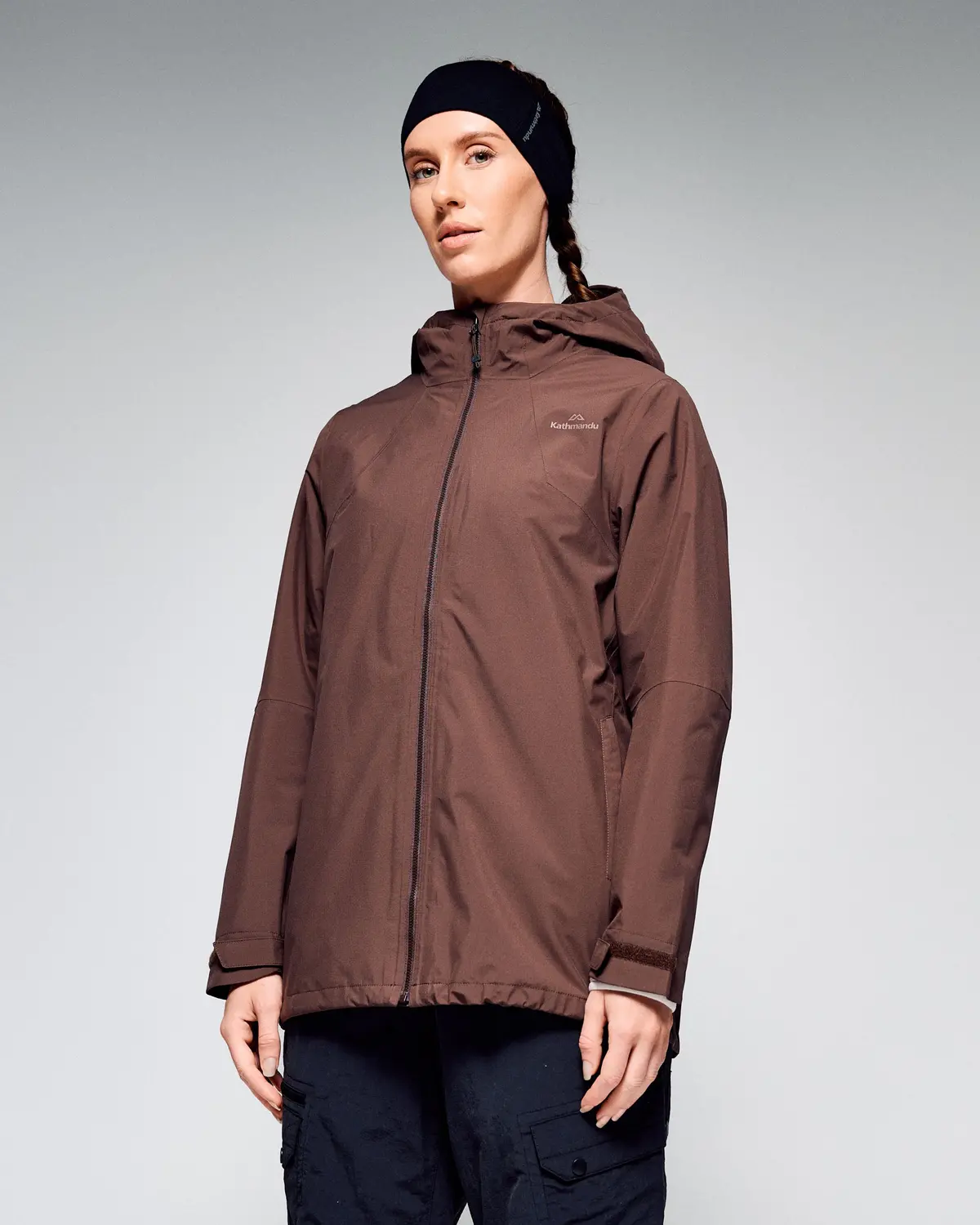 Women's Trailhead 3In1 Rain Hooded Jacket -  Dark Taupe/Shroom 1