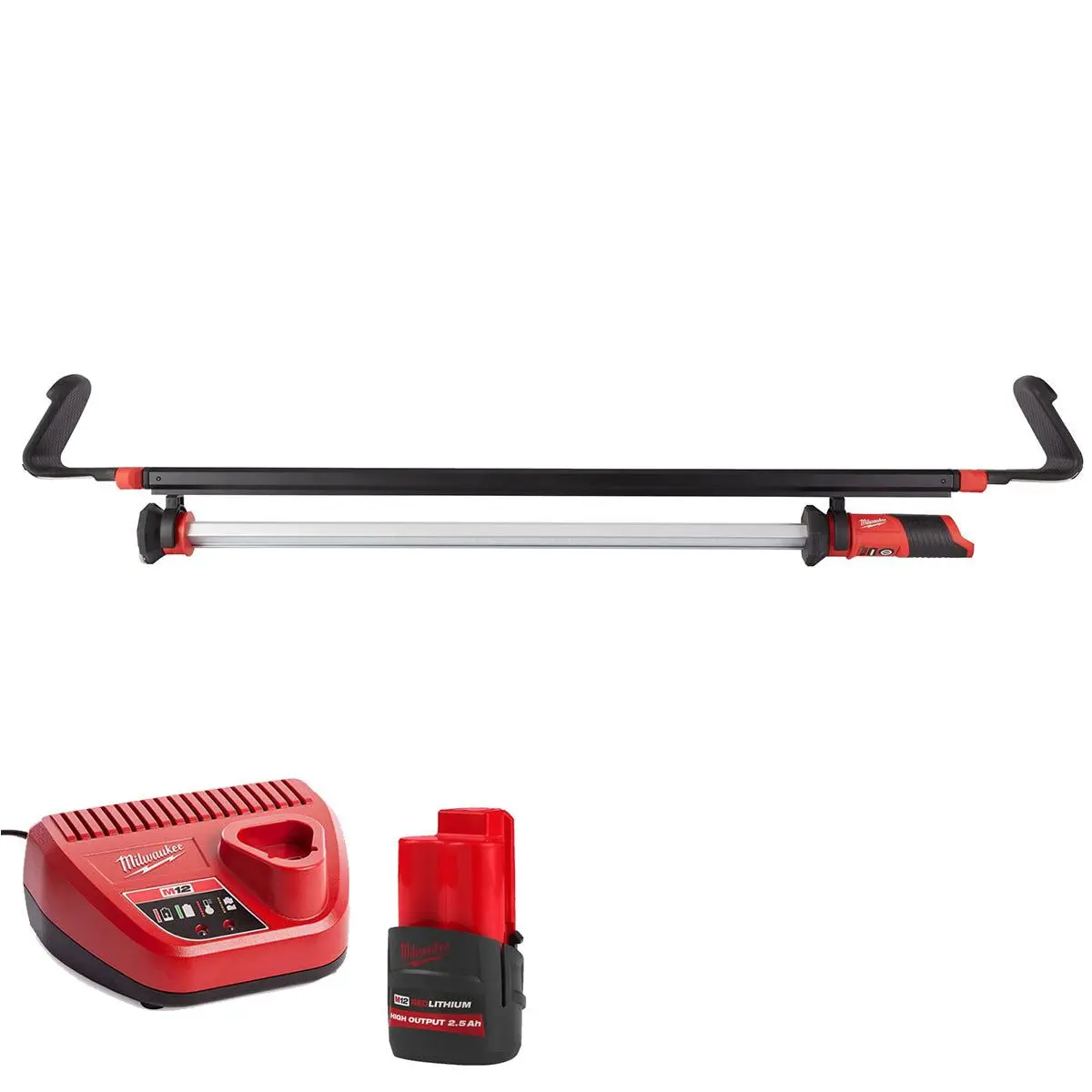 Milwaukee M12uhl-0 12V Led Under Hood Light 1350 Lumens With 1 X 2.5Ah Battery & Charger 1