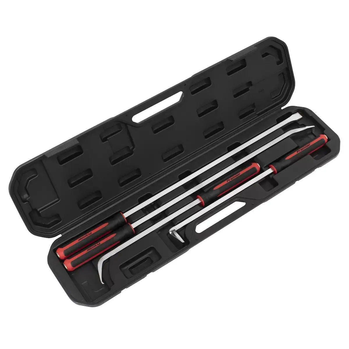 Sealey Ak9100 Heavy-Duty Pry Bar Set 4Pc With Hammer Cap 1