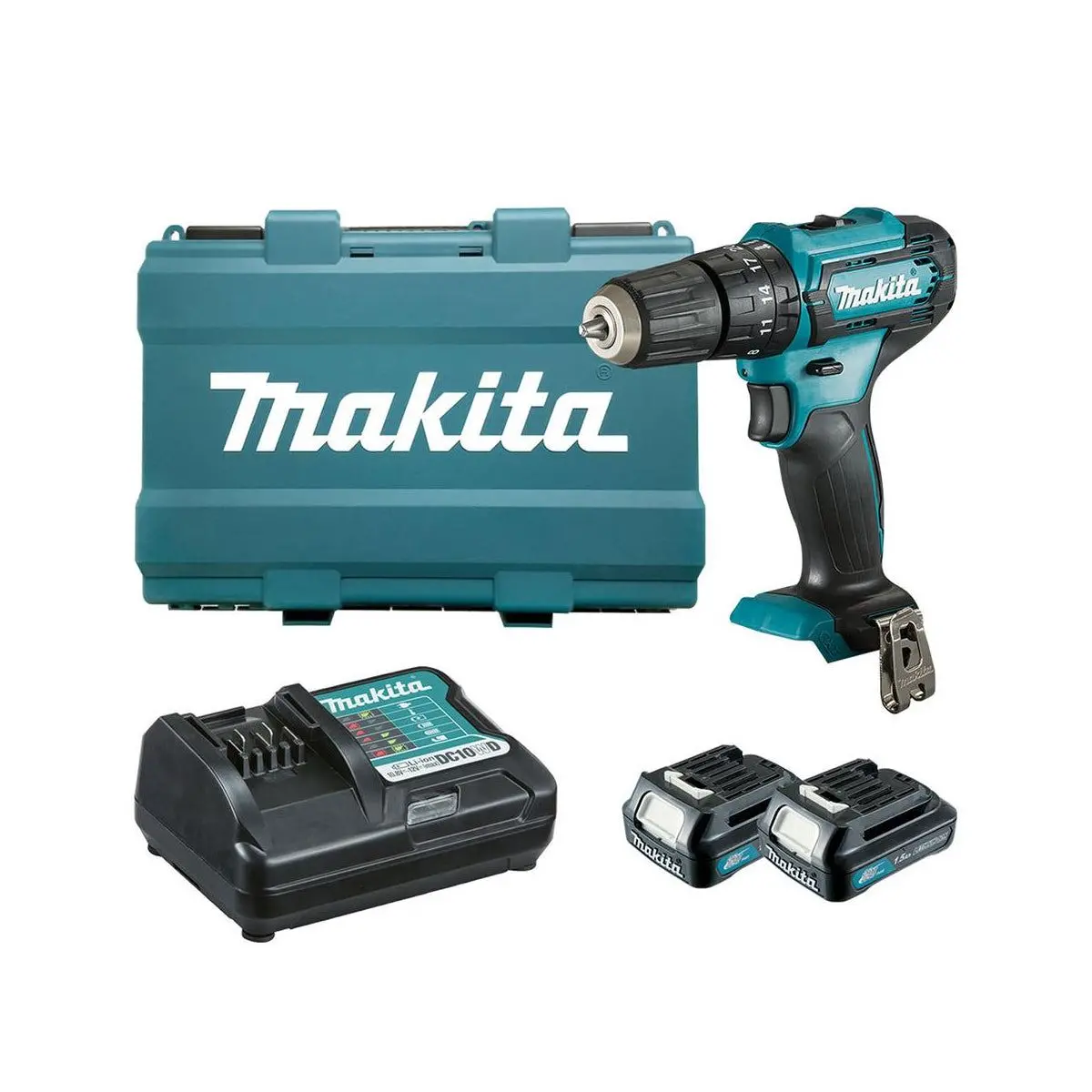 Makita Hp333dwae 12V Max Cxt Combi Drill With 2 X 2.Ah Batteries, Charger & Carrying Case 1