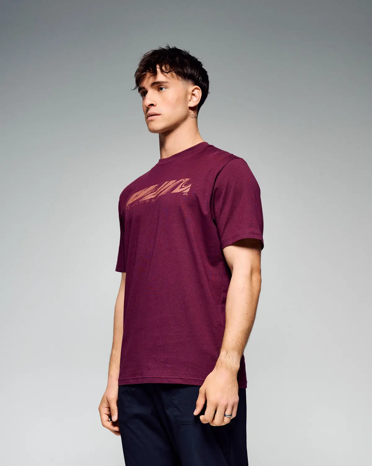Men's Braided River Organic Cotton T-Shirt -  Mulberry 2