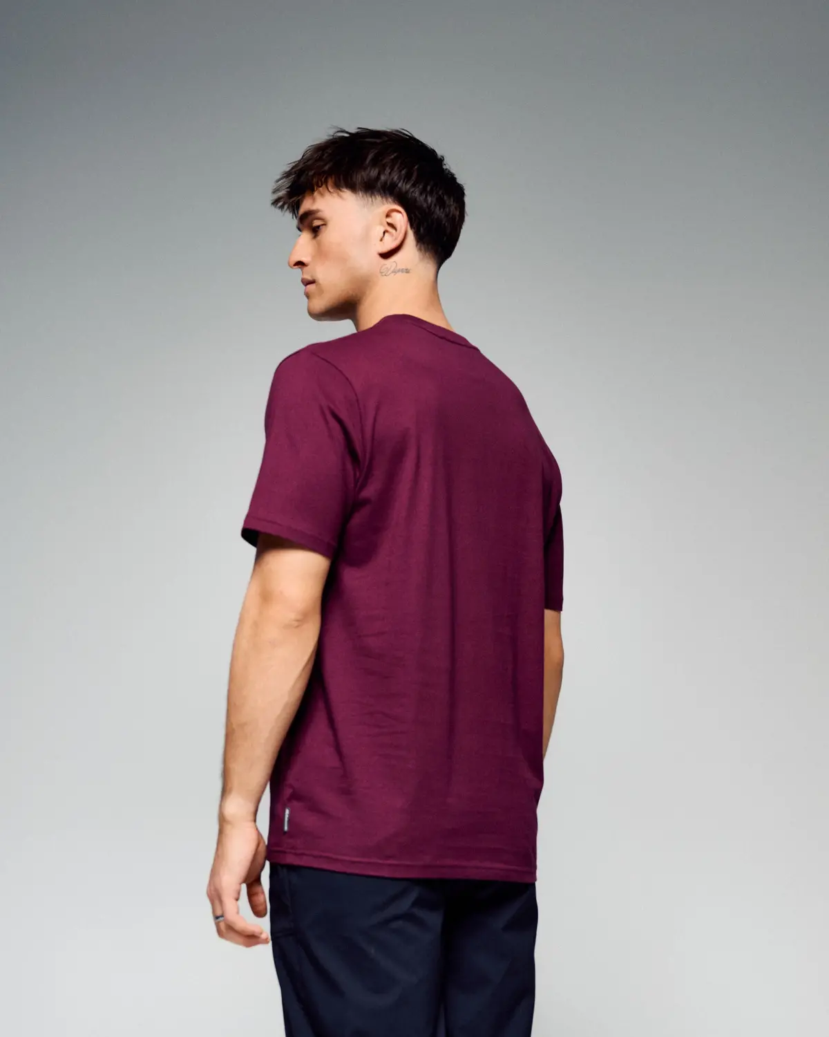 Men's Braided River Organic Cotton T-Shirt -  Mulberry 4