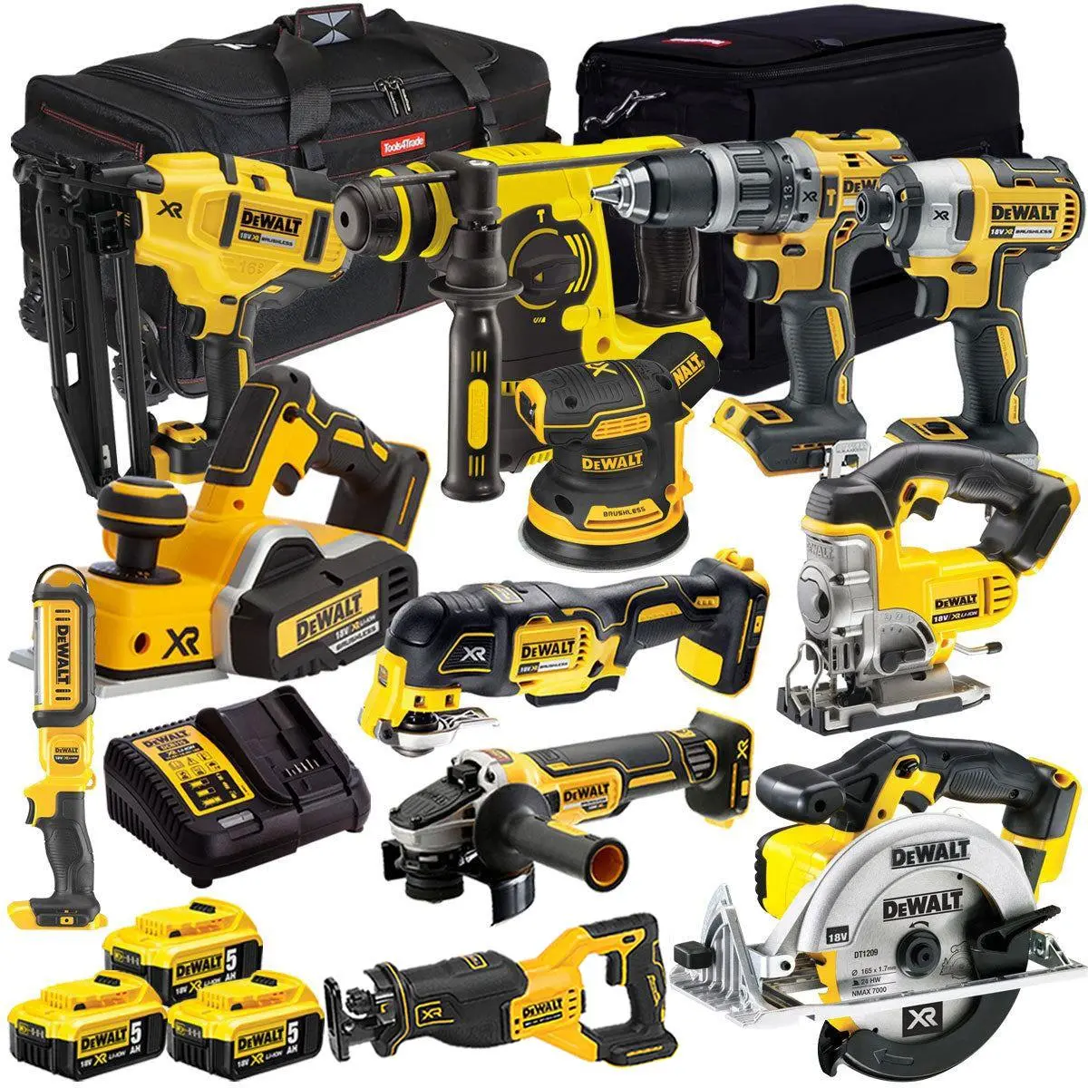 Dewalt 18V 12 Piece Cordless Combo Kit With 3 X 5.0Ah Battery & Charger T4tkit-848 1
