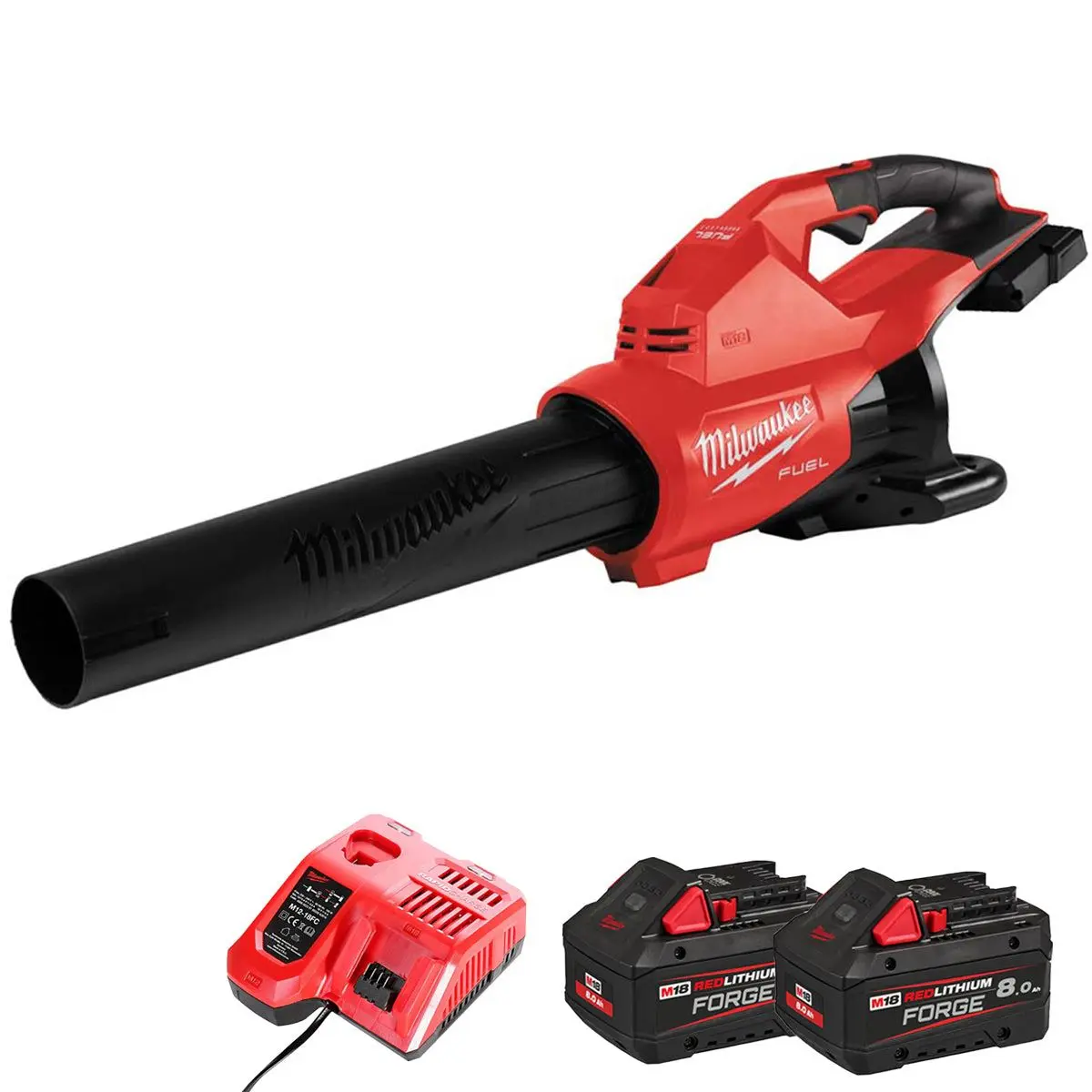 Milwaukee M18f2bl-0 36V Fuel Brushless Dual Battery Blower With 2 X 8.0Ah Battery & Charger 1