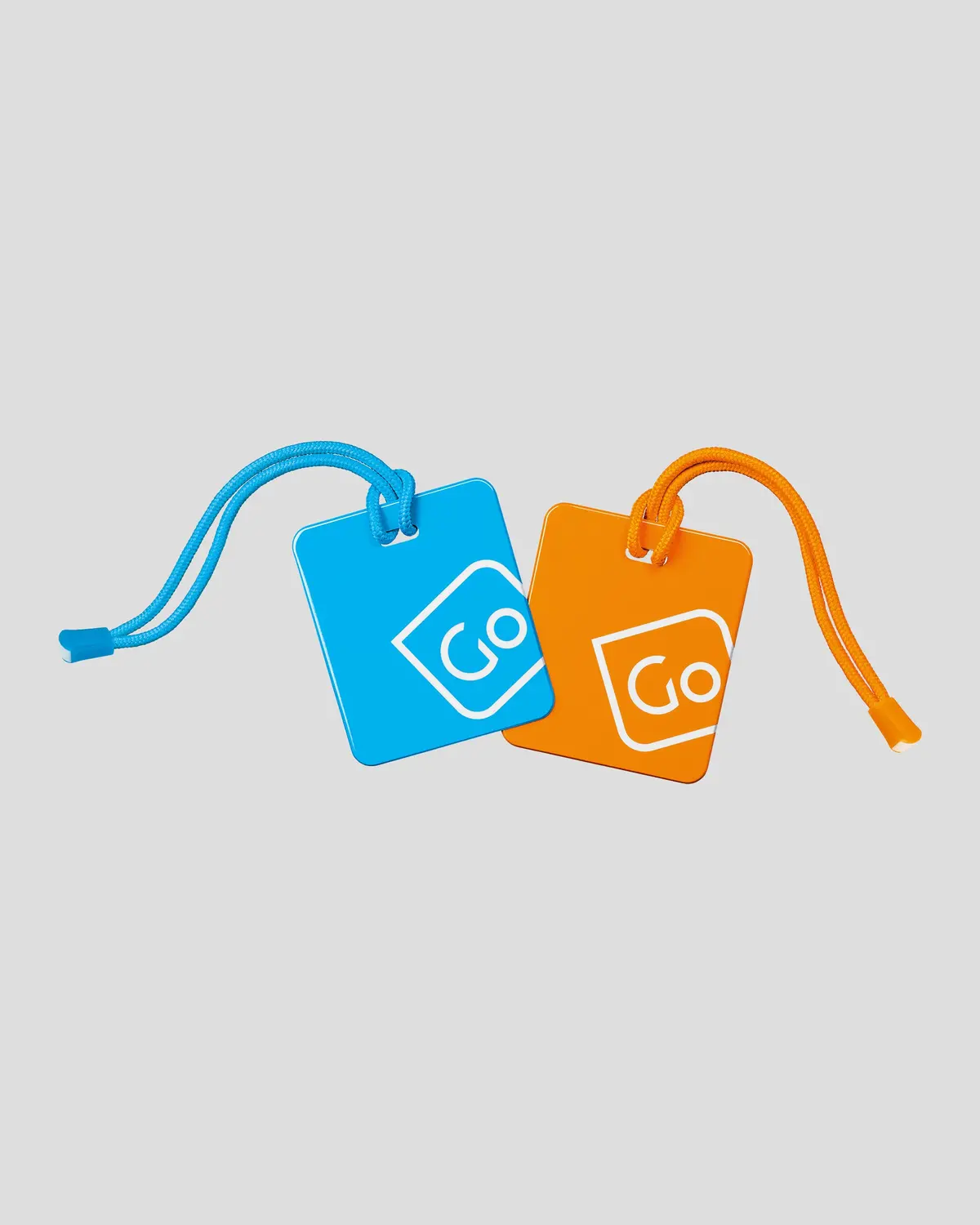 Go Travel Luggage Tags - Blue/Orange 1