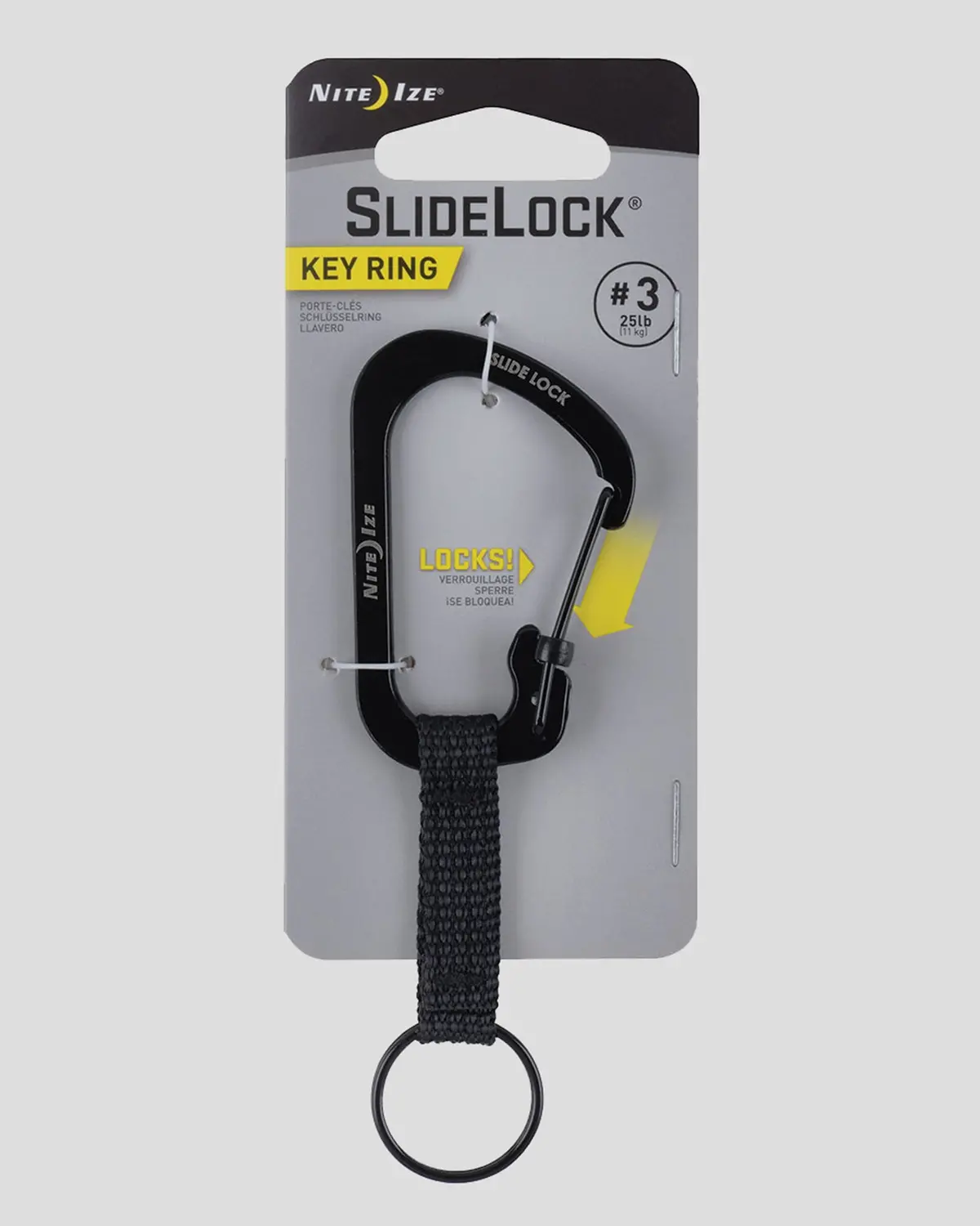 Nite Ize Slidelock Key Ring Aluminium - Black 1