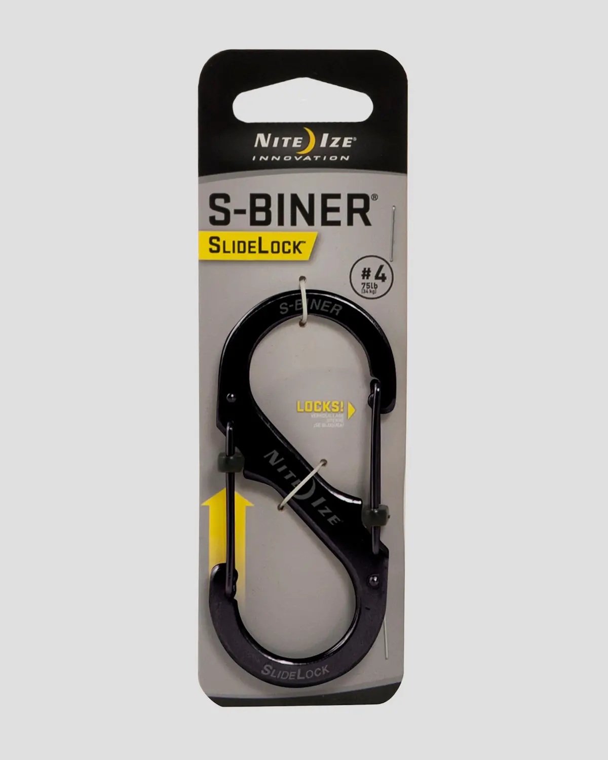 Nite Ize S-Biner® Slidelock® Stainless Steel #4  - Black 1