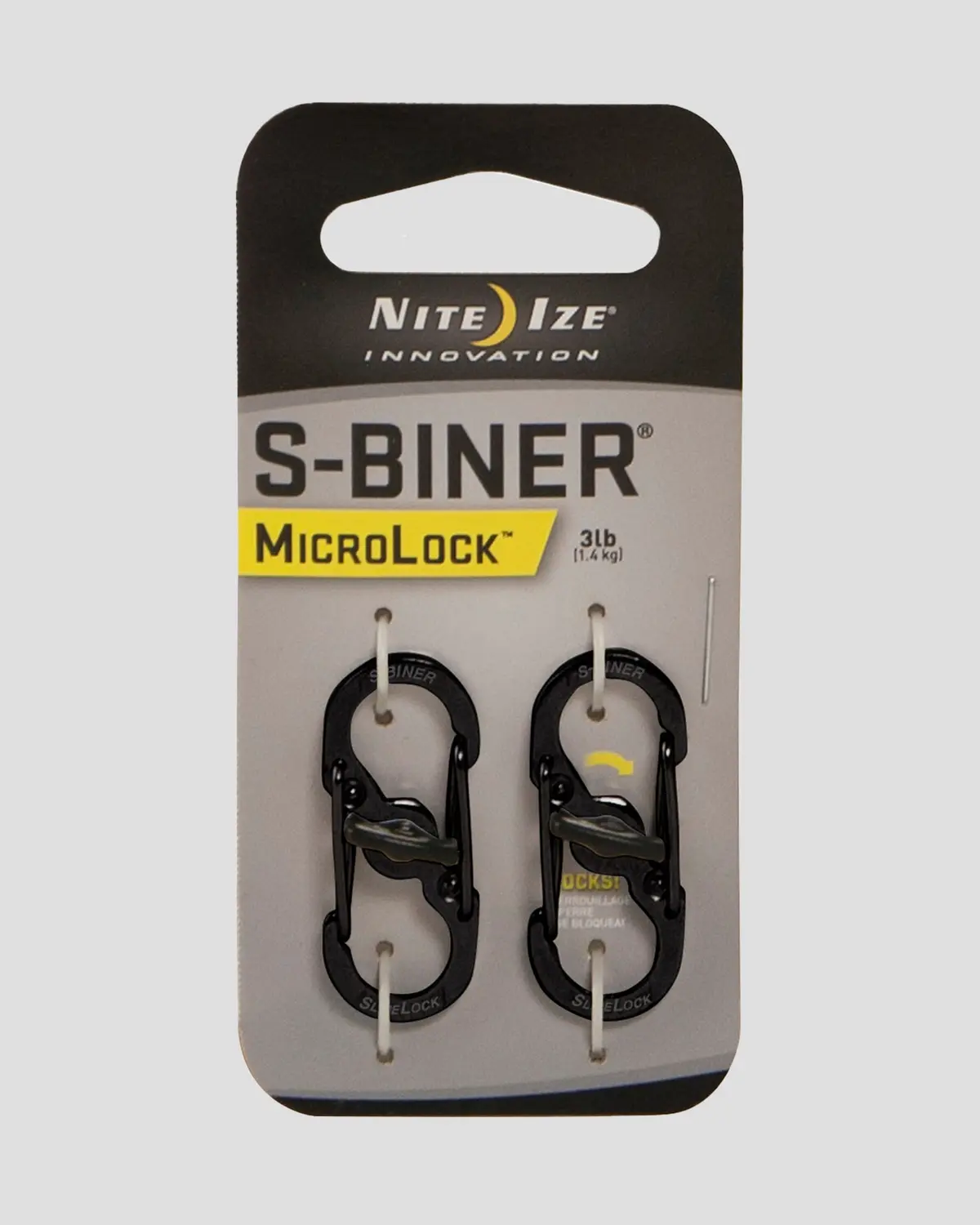 Nite Ize S-Biner® Microlock® Stainless Steel - Black 1