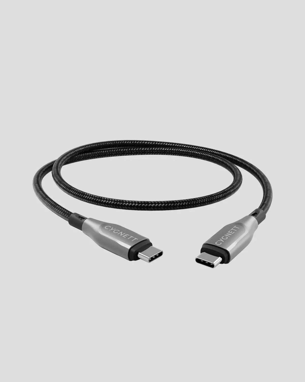Cygnett Armoured Usb-C To Usb-C (Usb 2.0) Cable - 1M - Black 2