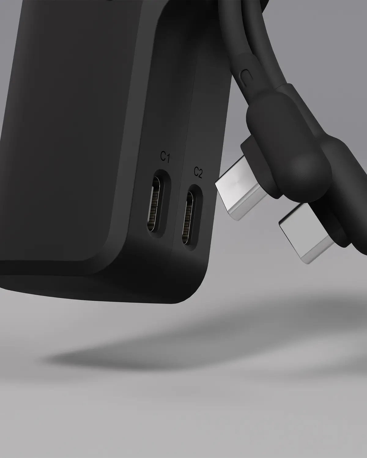 Cygnett Thumboost 5K Power Bank With Semi-Integrated Usb-C Silicone Cable - Black 2