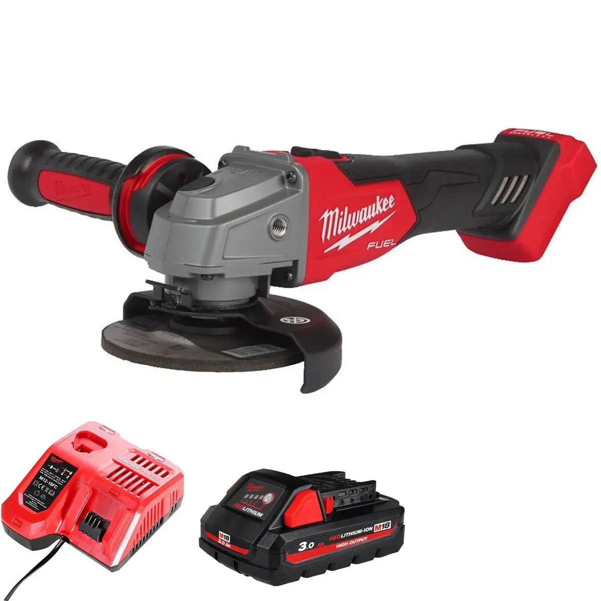 Milwaukee M18fsag115x-0 18V Brushless 115Mm Angle Grinder With 1 X 3.0Ah Battery & Charger 1