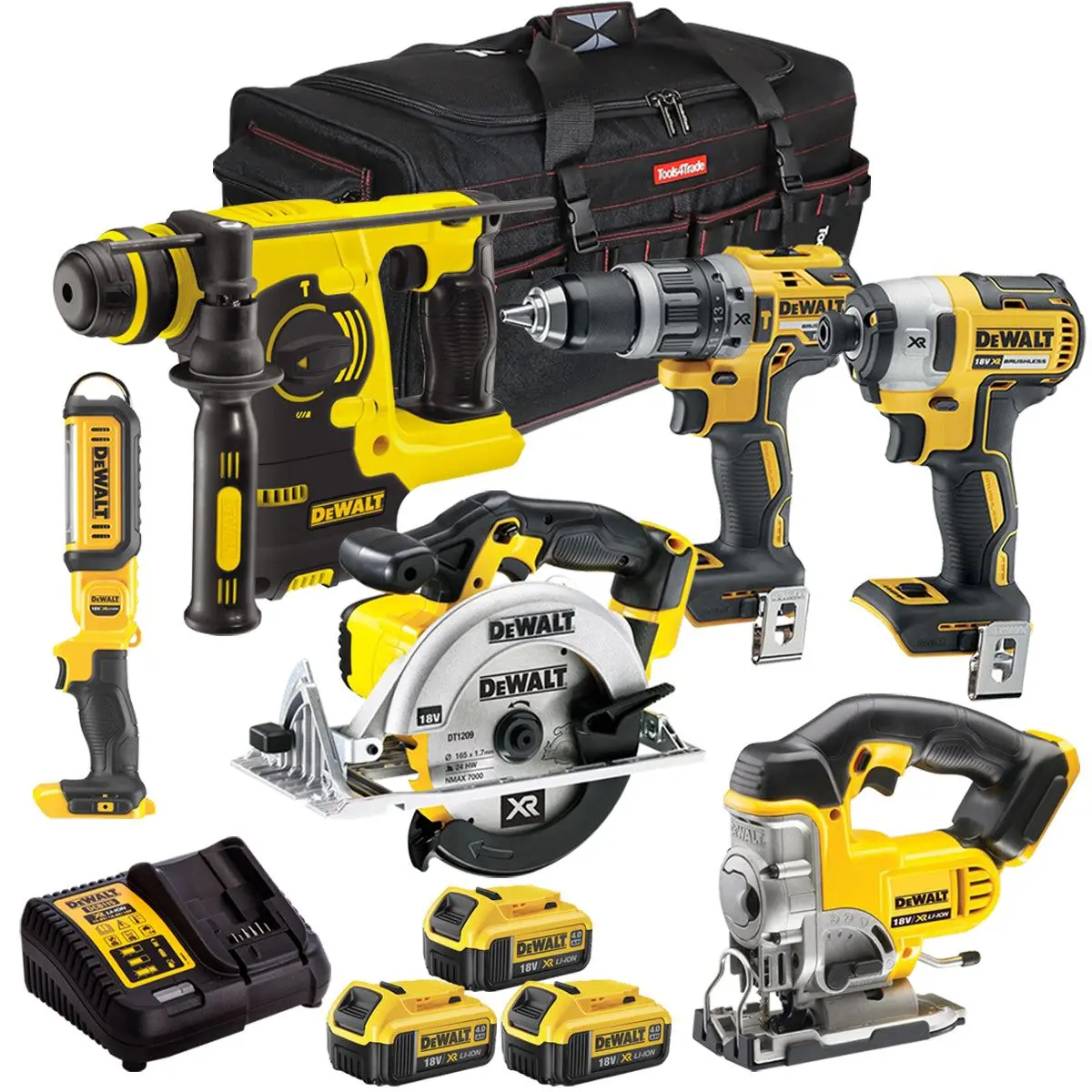 Dewalt Dck699m3tb 18V 6 Piece Combo Kit With 3 X 4.0Ah Battery & Charger 1