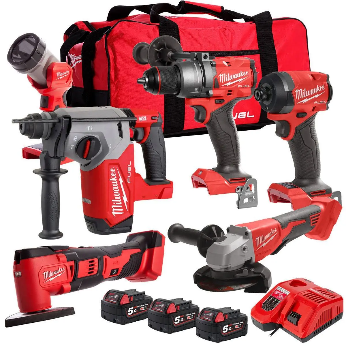 Milwaukee M18fpp6t4-503B 18V 6 Piece Tool Kit With 3 X 5.0Ah Battery & Charger 1