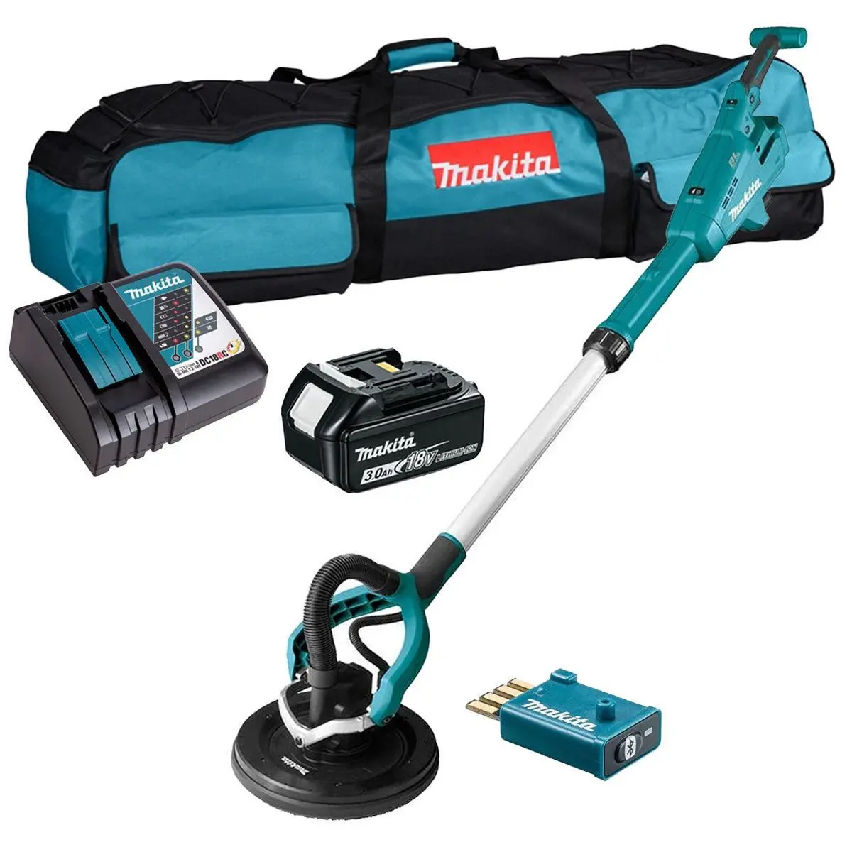 Makita Dsl801zu 18V Lxt Aws Brushless Drywall Sander With 1 X 3.0Ah Battery & Charger 1