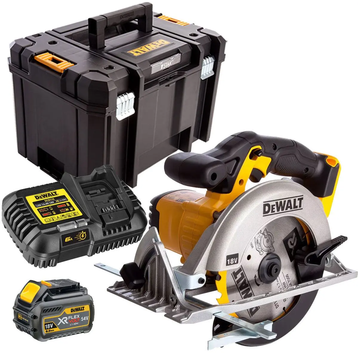 Dewalt Dcs391t1 18V 165Mm Circular Saw With 1 X 6.0Ah Battery & Charger In Case 1