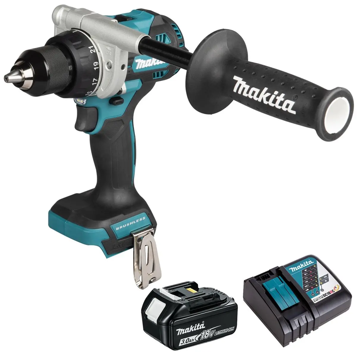 Makita Ddf492z 18V Lxt Brushless Driver Drill With 1 X 3.0Ah Battery & Charger 1