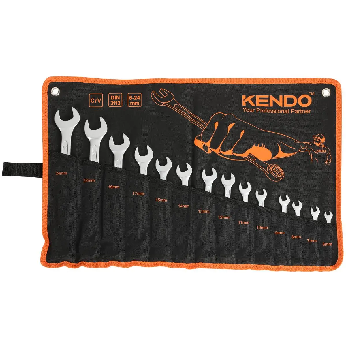 Kendo Combination Spanner Set 14 Piece 1