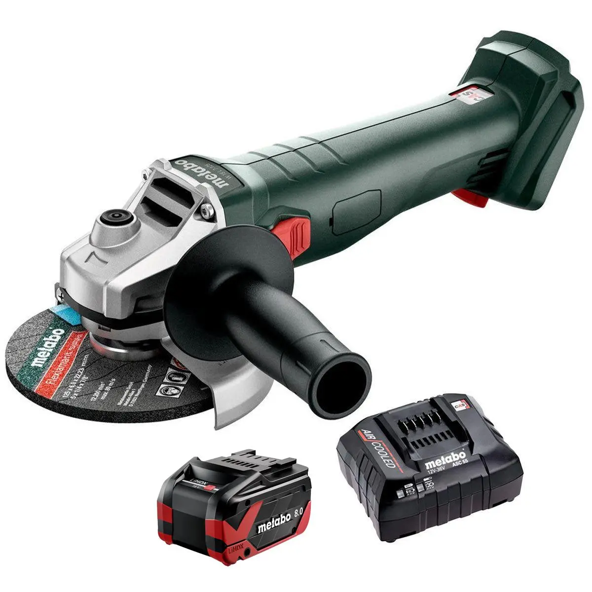 Metabo W 18 7-125 18V 125Mm Angle Grinder With 1 X 8.0Ah Battery & Charger 1