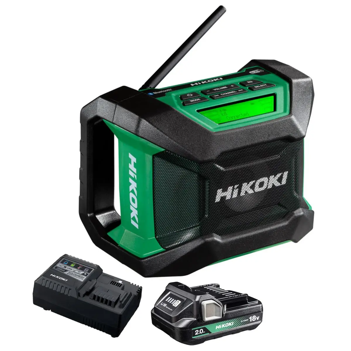Hikoki Ur18daj4z 18V Am/Fm Dab+ Bluetooth Jobsite Radio With 1 X 2.0Ah Battery & Charger 1