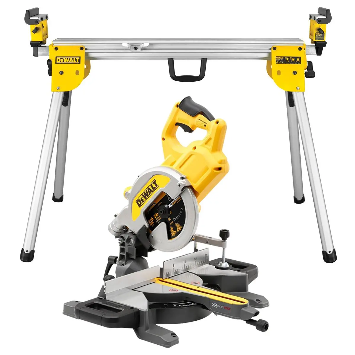 Dewalt Dcs777n 54V Xr Flexvolt Brushless 216Mm Mitre Saw With Heavy-Duty Leg Stand 1