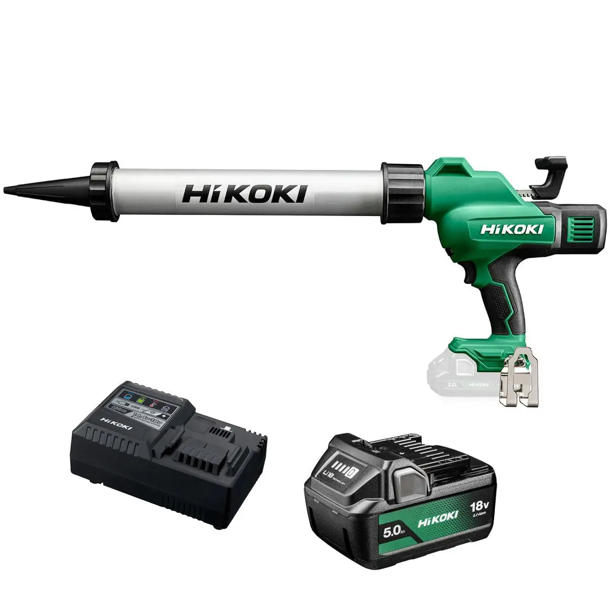 Hikoki Ac18daw5z 18V 600Ml Caulking Gun With 1 X 5.0Ah Battery & Charger 1