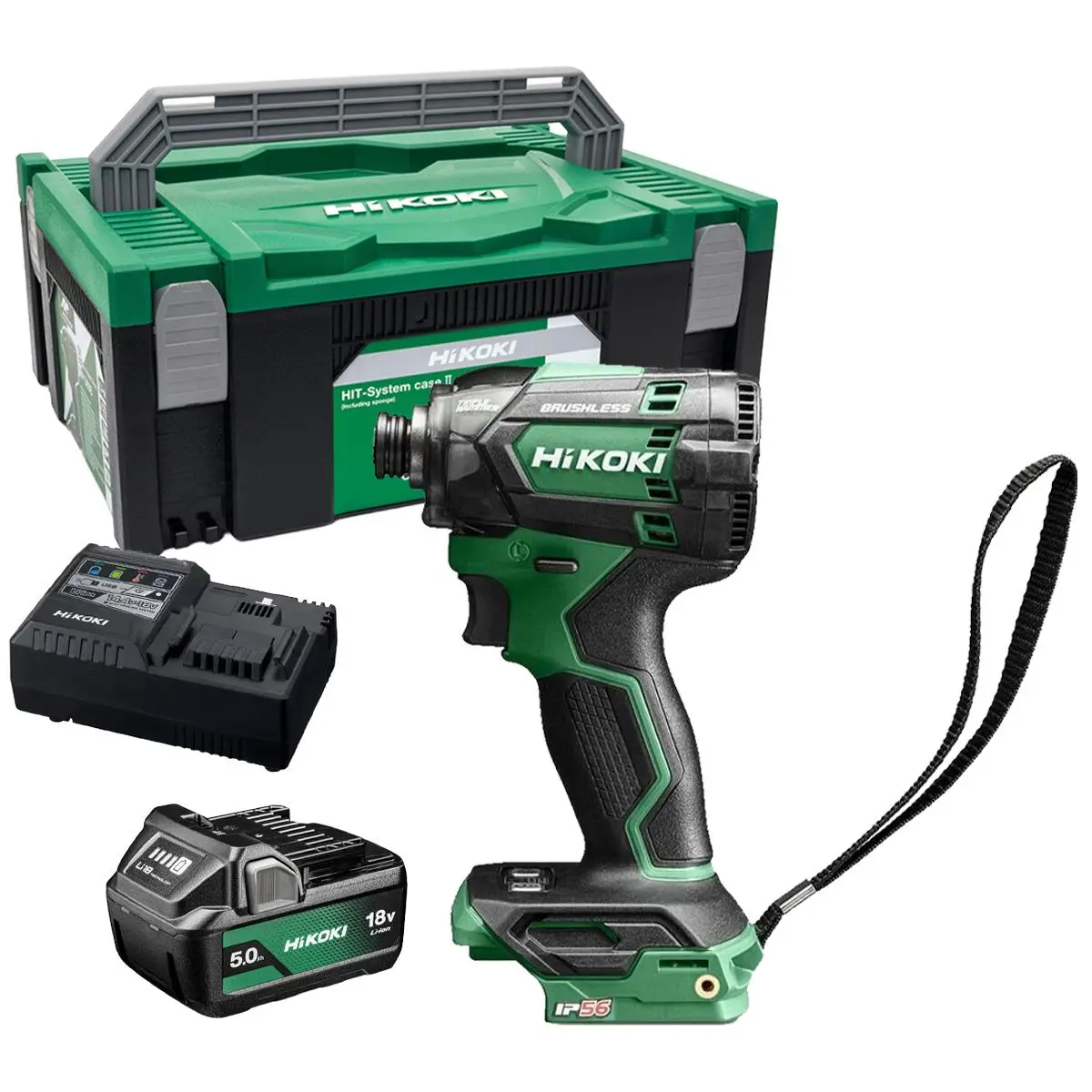 Hikoki Wh18dcw2z 18V Brushless Impact Driver With 1 X 5.0Ah Battery Charger & Case 1