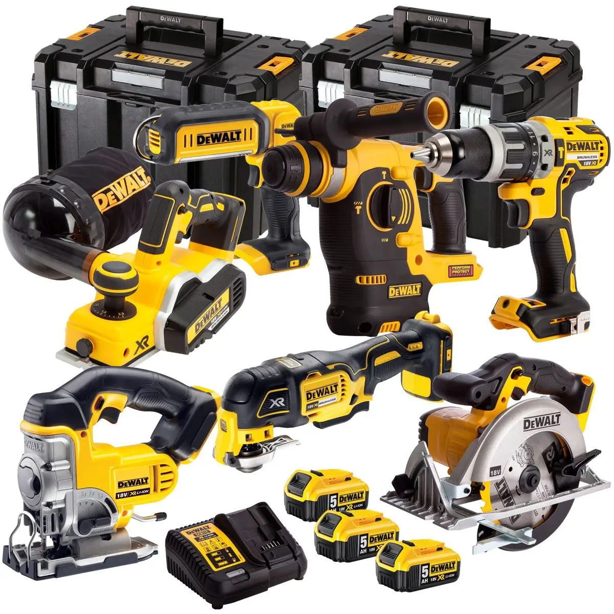 Dewalt Dck665p3t9 18V 7 Piece Power Tool Kit With 3 X 5.0Ah Batteries 1