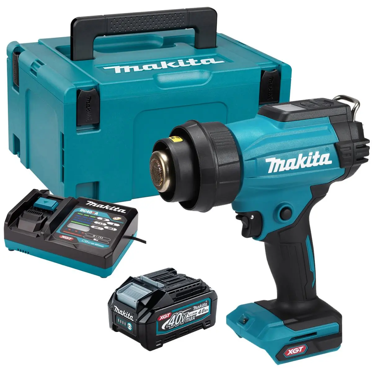 Makita Hg001gz02 40V Max Xgt Heat Gun With 1 X 4.0Ah Battery Charger & Case 1