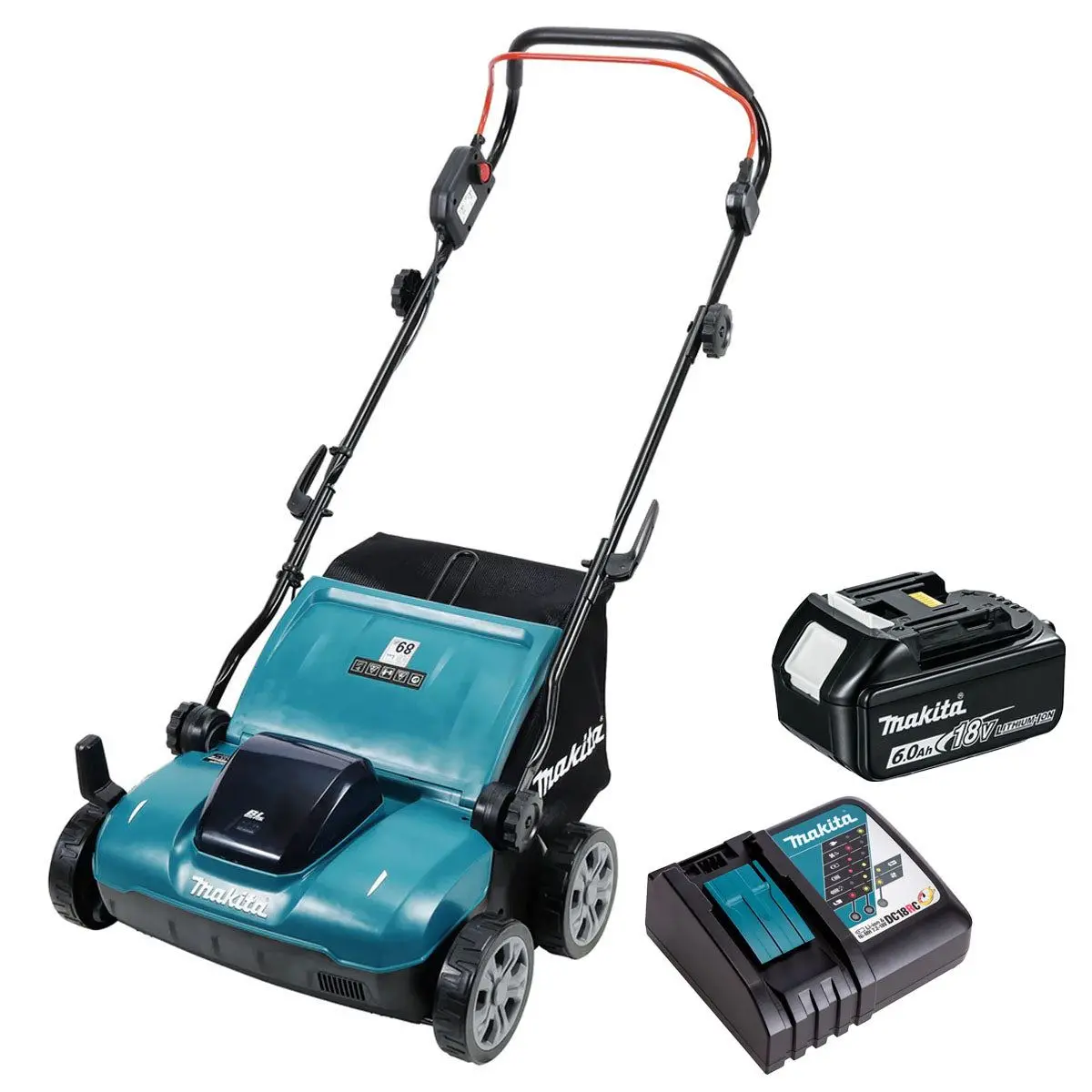 Makita Duv320z 18V Lxt Brushless 320Mm Scarifier With 1 X 6.0Ah Battery & Charger 1